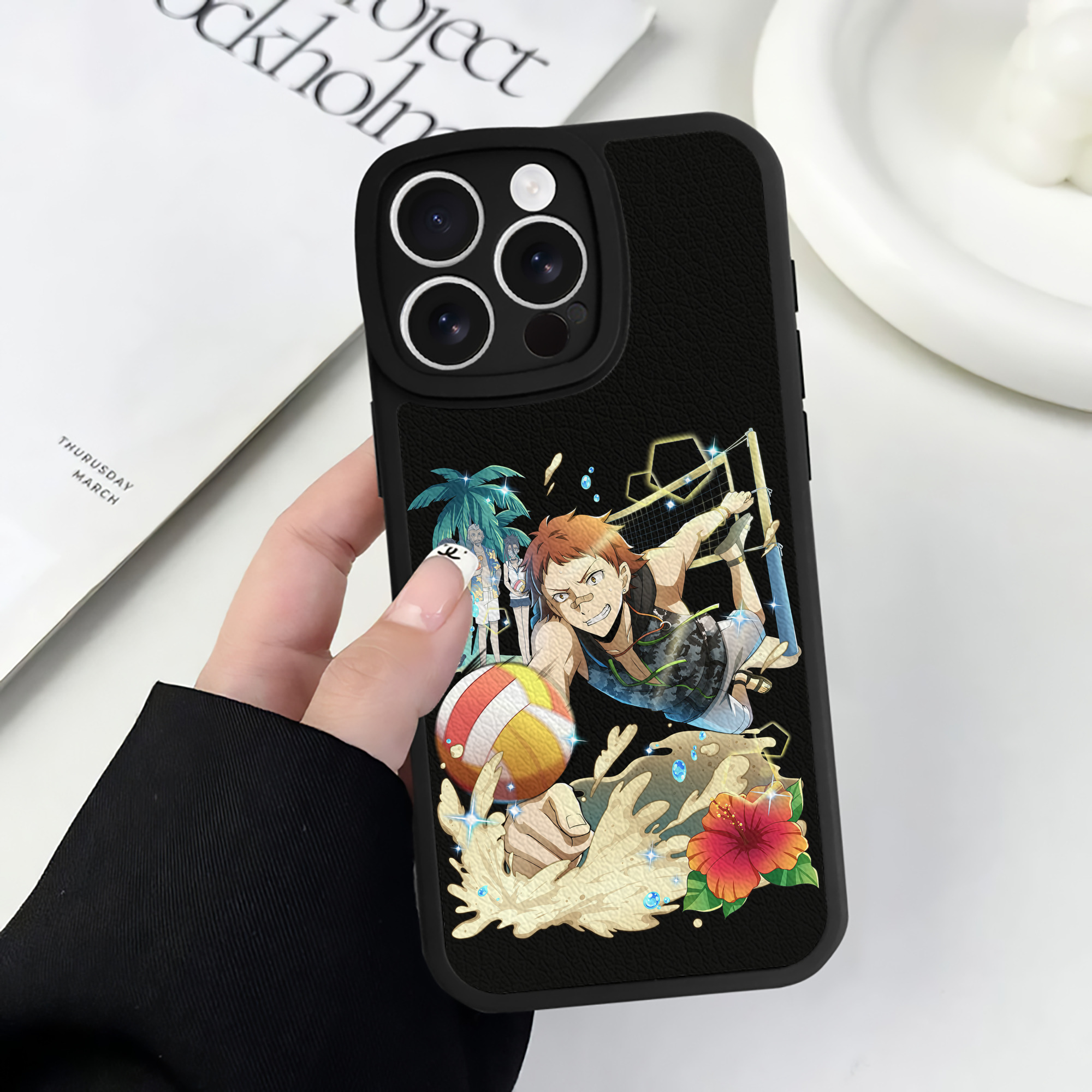 （画像用） 文豪ストレイドッグス Bungo Stray Dogs 【iPhone 16シリーズ対応】シリコンスマホケース（レザー調） 材質：シリコン